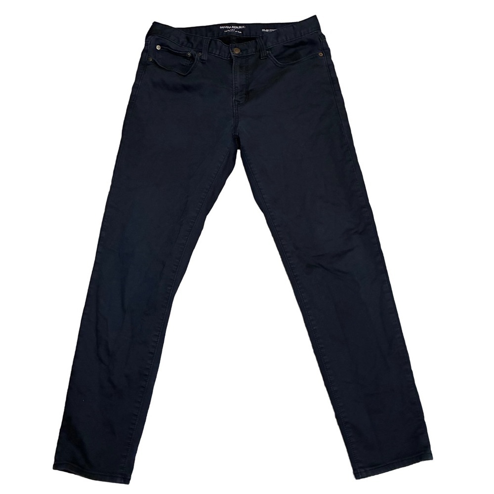 Banana Republic Slim Traveler Pants Navy Blue 32x30 Stretch